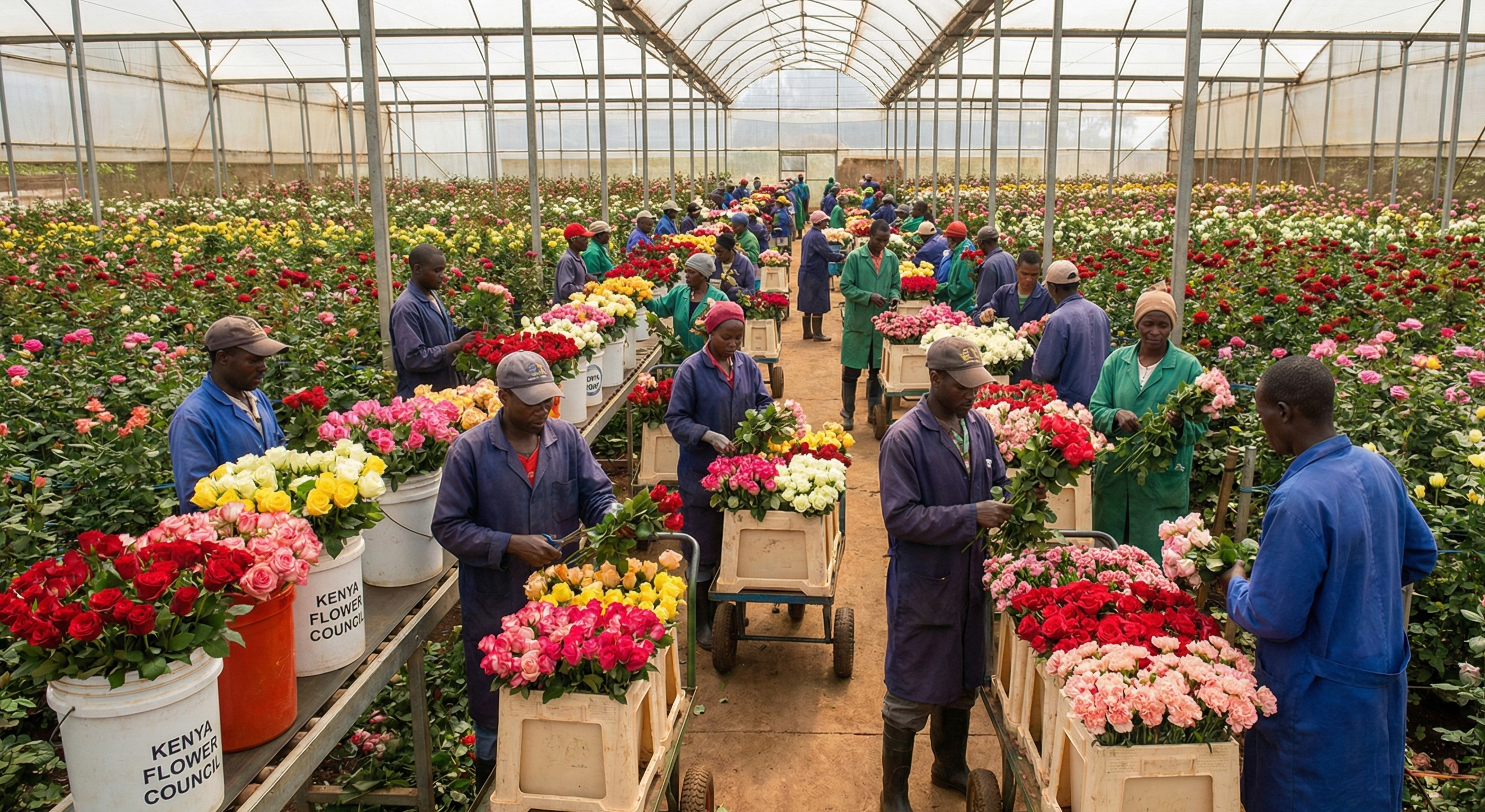 Flower harvesting operations